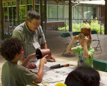 Leo Broders with campers.